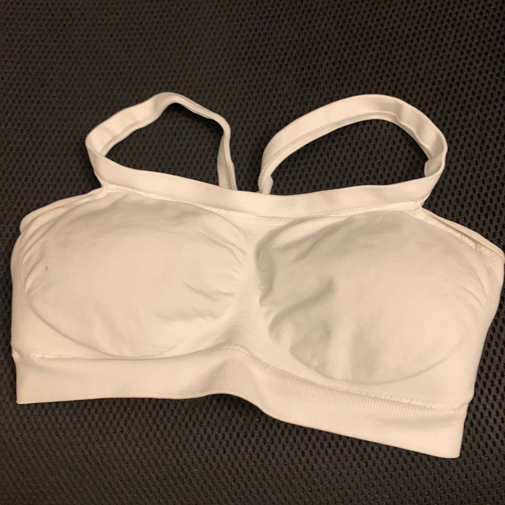 EUC white sports bra